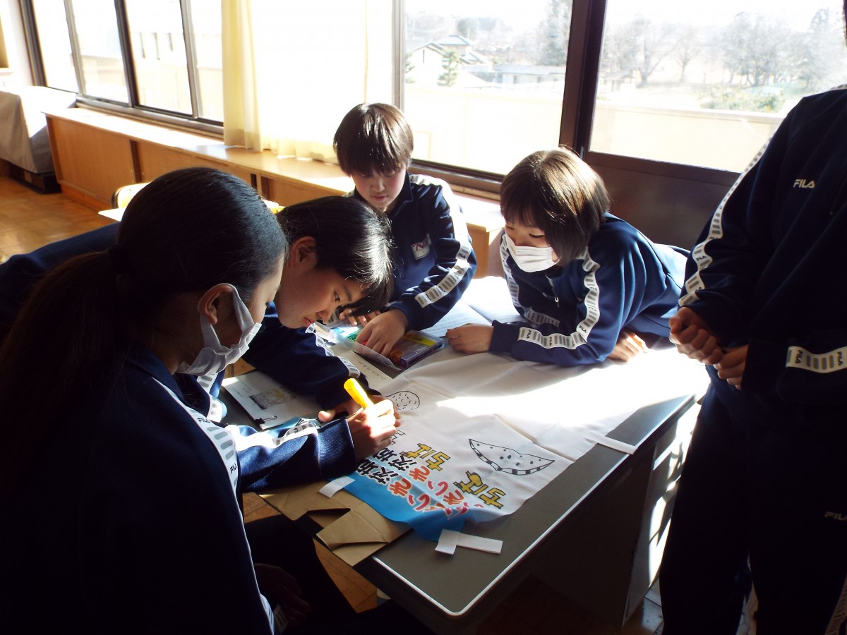 那珂第二中学校のぼり旗制作の写真