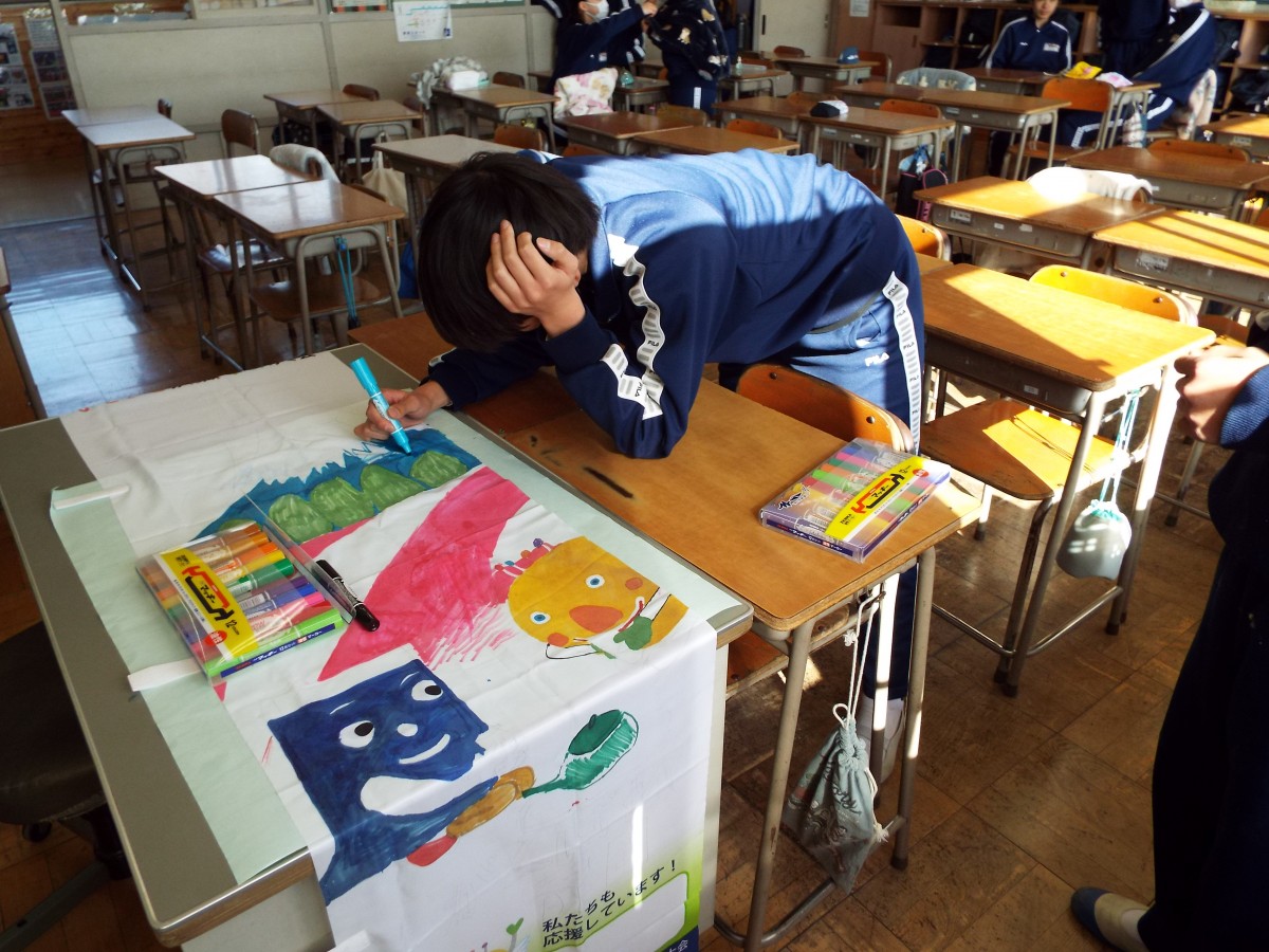 那珂第二中学校のぼり旗制作の写真