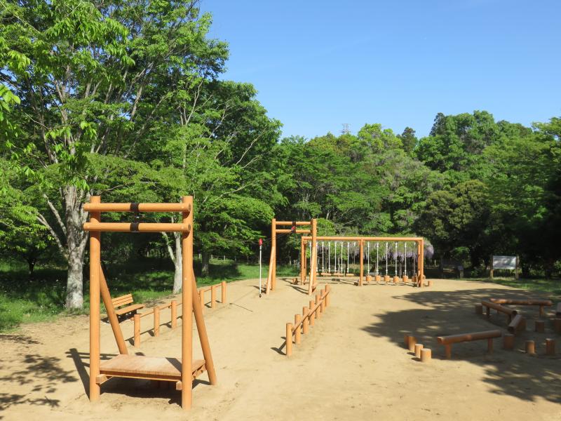 子どもの森のアスレチック