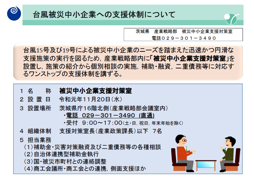 被災中小企業支援対策室について