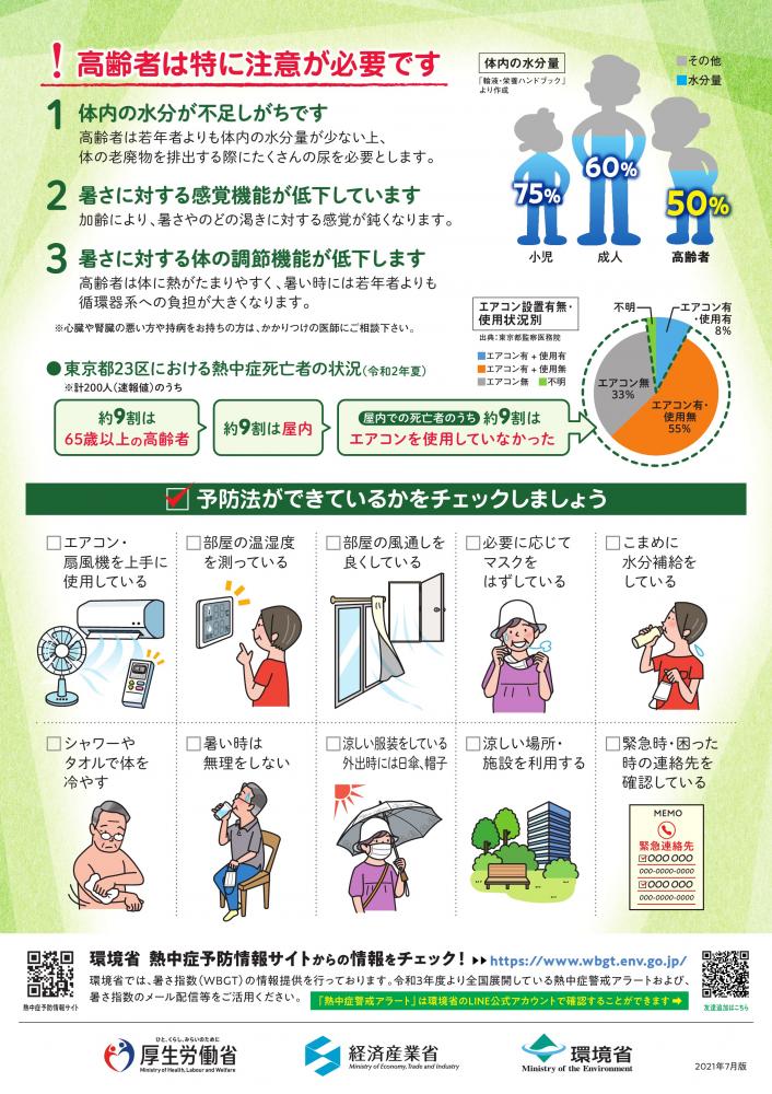 高齢者のための熱中症対策