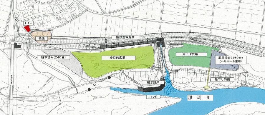那珂西リバーサイドパーク平面図