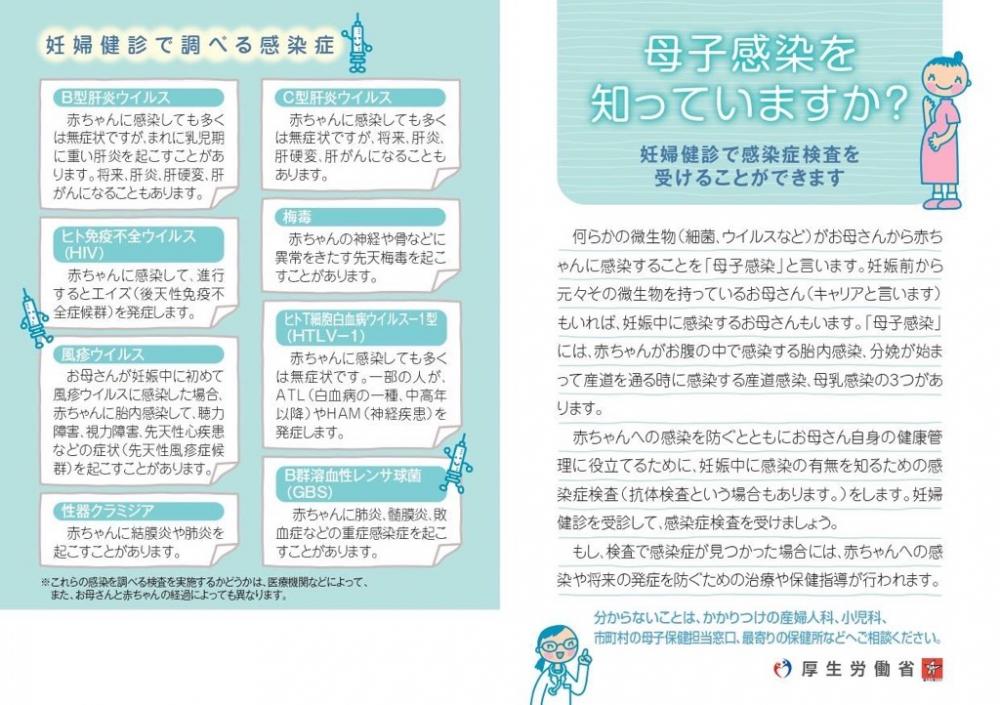 母子感染を知っていますか（外面）