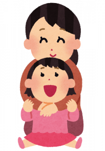子どもを抱っこ