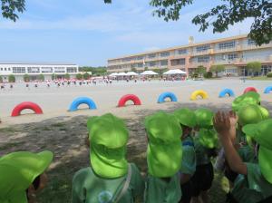 菅谷西小学校運動会予行練習応援
