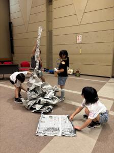 新聞紙タワー1